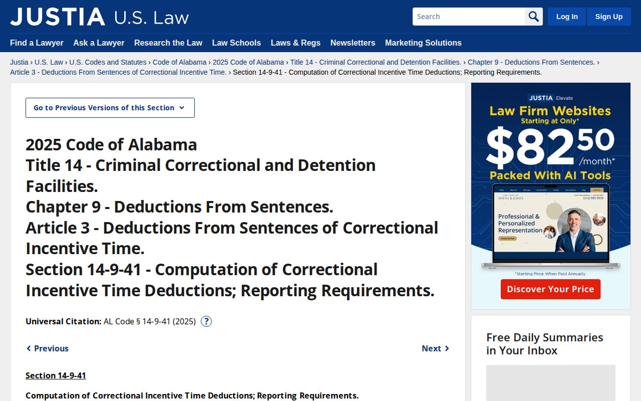 Alabama correctional incentive time statute for Greene County release date lookup